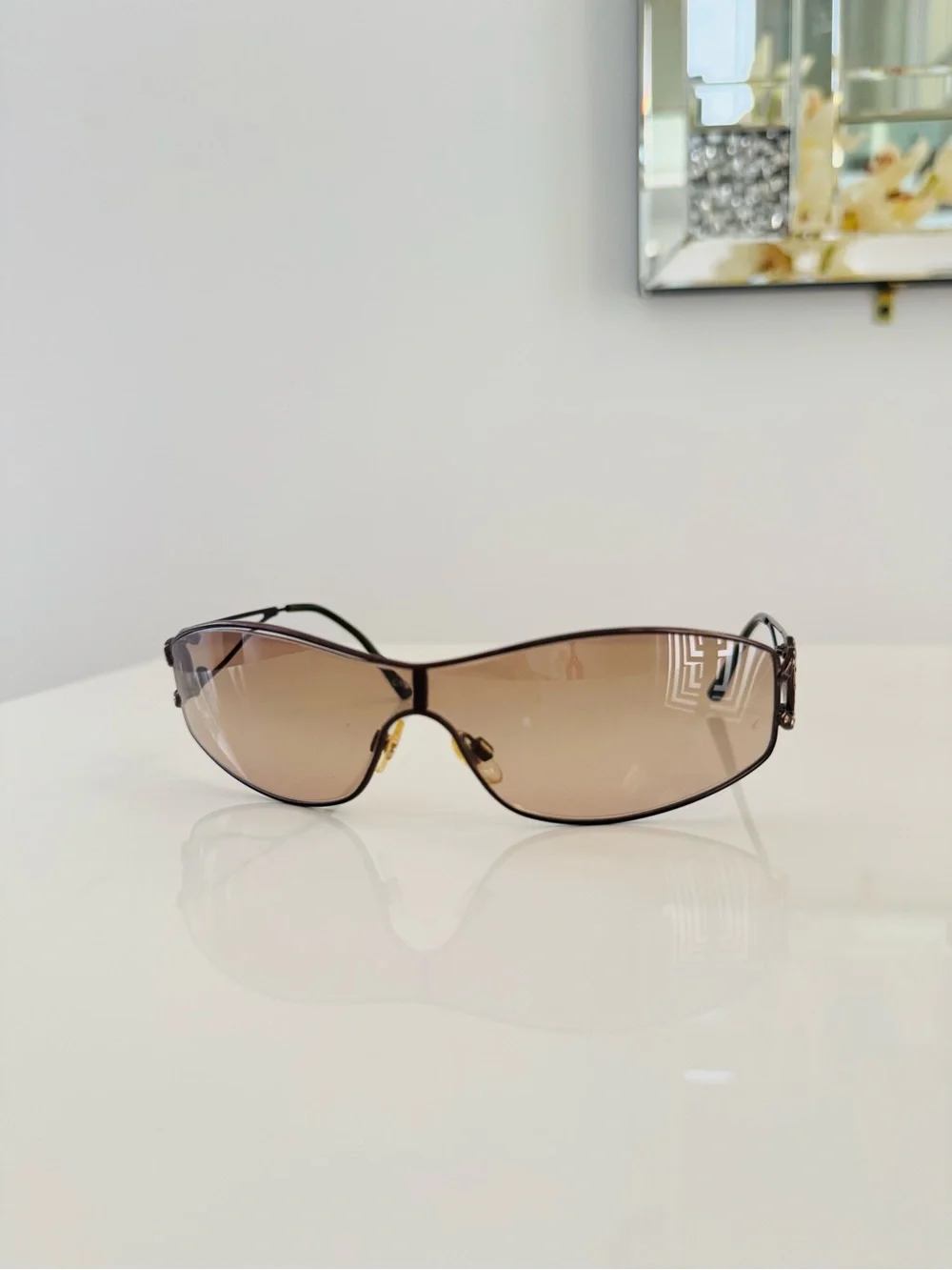 RARE 🍒 Vintage Authentic Chanel rhinestone CC sunglasses ✨